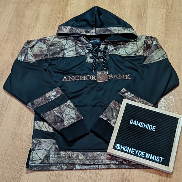 Gamehide Other - GAMEHIDE Black and Camouflage Anchor Bank Hoodie